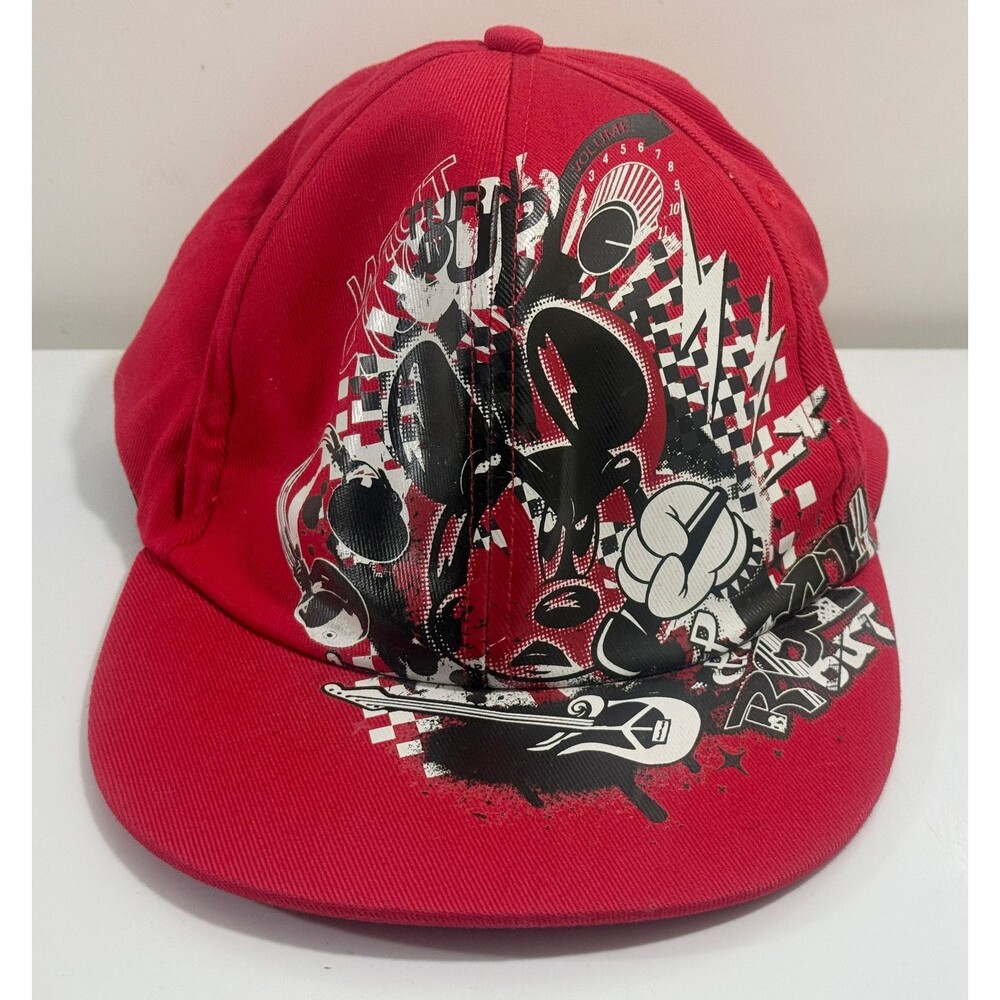 Mickey Mouse Hat Turn‎ Up The Volume Walt Disney Parks Cap - Adult Red Authentic